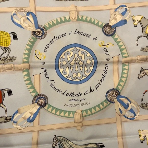 Hermes “Couvertures et Tenues de jour” scarf - Picture 3 of 6